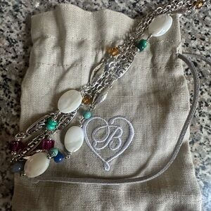 Brighton Silver and Multicolor Beaded Necklace